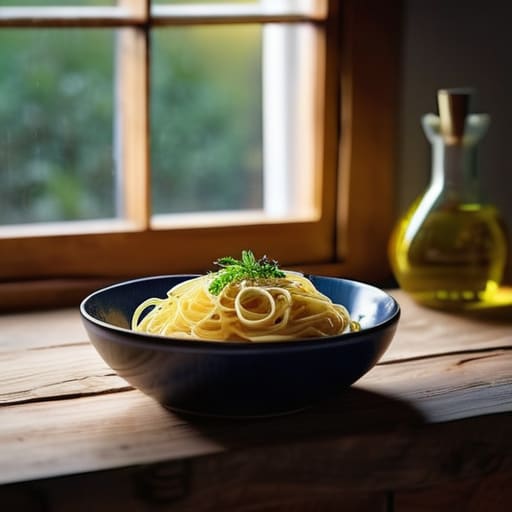 The Pantry Pasta Lifesaver garlic spaghetti dish.