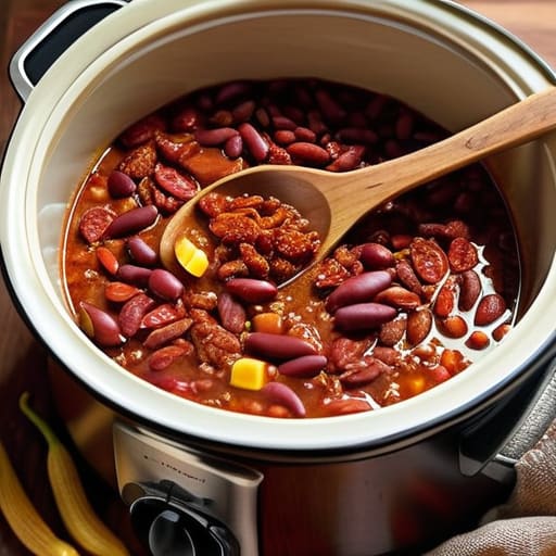Slow cooker The "Whatever's in the Pantry" Chili.